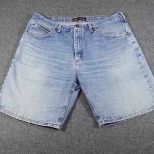 Lee Mens Light Wash Denim Shorts Jorts Size 38 Blue Cotton 2181044
